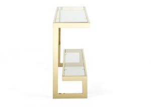 China Double Layers 30KGS 79cm Modern Glass Console Table factory