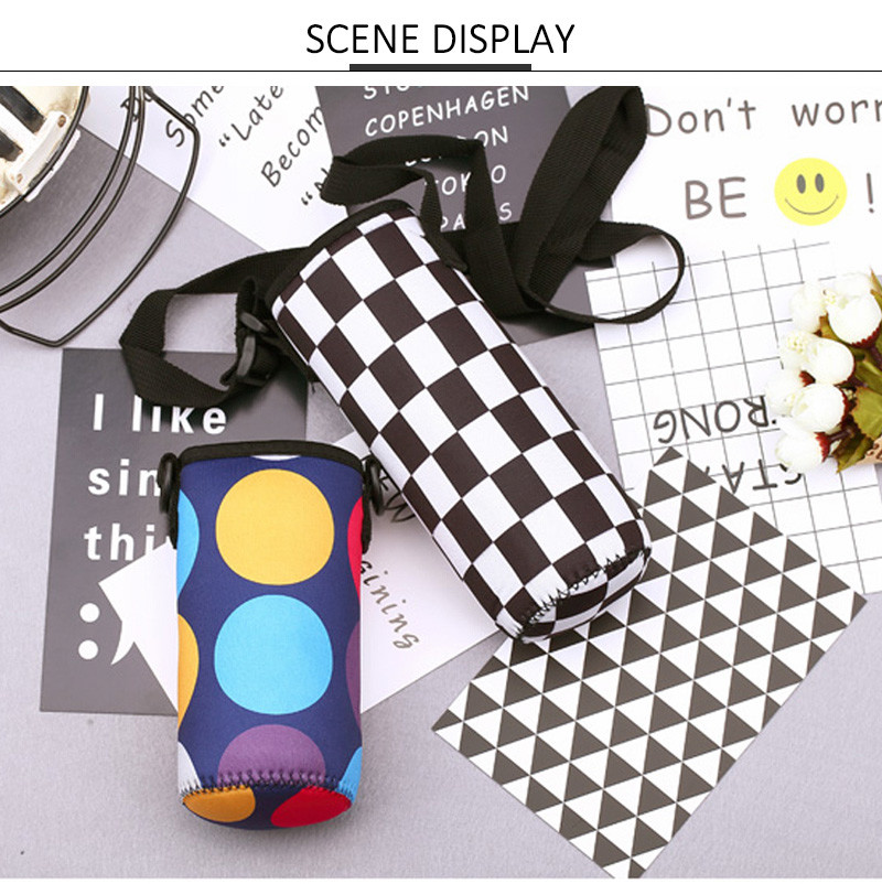 Collapsible L65mm Water Bottle Sleeve With Detachable Shoulder Strap