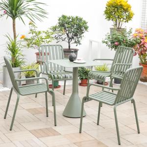 China Outdoor Metal Aluminium Table And Chair Sets factory