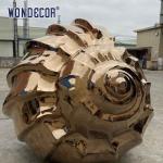 Large outdoor seaside park metal art conch stainless steel sculpture