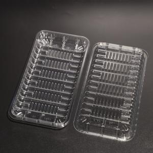 China Takeaway Plastic Food Tray Rectangular Biodegradable Disposable Tray Customized Logo factory