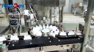 China Automatic Diagnostic Beverage Reagent Filling Line with Bottle Holder Separating factory