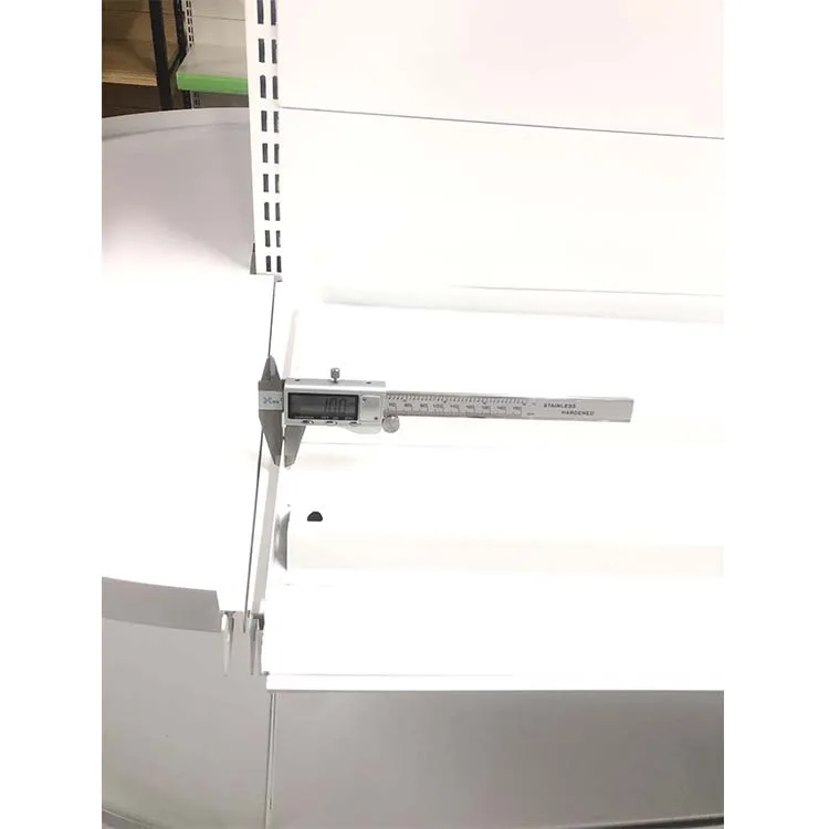 Xingye Factory Custom Size white round shelf half circle end oval supermarket shelves gondola supermarket shelf