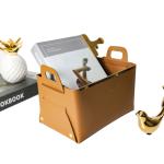 Convenience Stores Foldable Clothing Leather Basket Storage Box Desk Organizer