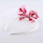 Headband Baby Girl Hair Accessory Ribbon Bow Customiazed Size With Pearl