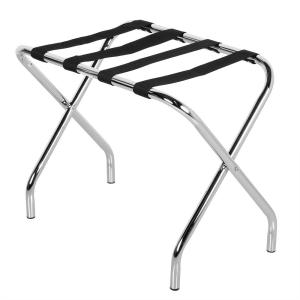 China Chrome Folding Metal Tubular Luggage Case Hotel Display Stand factory