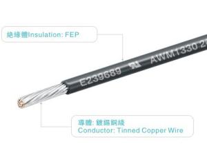 China Industrial Power 20AWG Black FEP Insulated Wire UL758 AWM1330 600V 200C For Heater factory