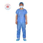 V Collar Blue Disposable Scrubs Single Use Unisex SMS Nurse Doctor Scrubs