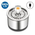 Pet Water Fountain 2.5L Volume Stainless Steel Material No Time Setting Nozzles