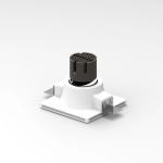 Plaster Anti Glare LED Downlights , AC85V-265V square cob light 2700K