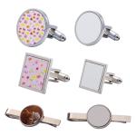 Creative DIY Gift Sublimation Tie Clip Blanks Custom Cufflink Clip For