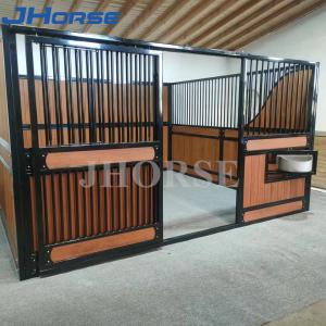 China Popular Design Luxury Style Horse Stable Stall 12ft Size Swing Door factory