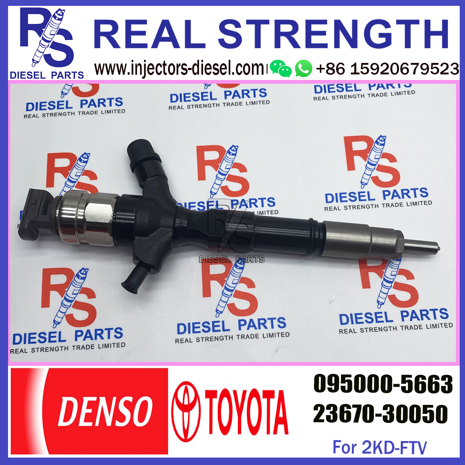Diesel Common Rail Fuel Injector 095000-5520 095000-5663 For TO-YOTA HILUX 2KD-FTV 23670-0L010