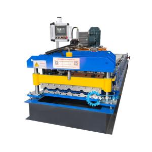 China Bamboo Type Colored Glazed Roofing Tile Roll Forming Making Machine factory