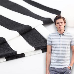 China Classic And Environmentally Friendly And Soft Striped Cotton Fabric For Polo Shirt factory
