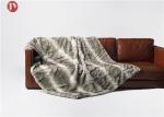 Exotic Faux Chinchilla Throw Blanket , Chinchilla Faux Fur Throw Blanket