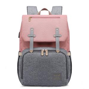 China ISO9001 Fashion Mummy Maternity Nappy Diaper Bag Backpack With USB factory