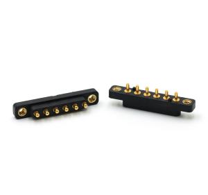 China Customized Spring Loaded Connector Gold Plating 6 Pin Pogo Connector Male And Female factory