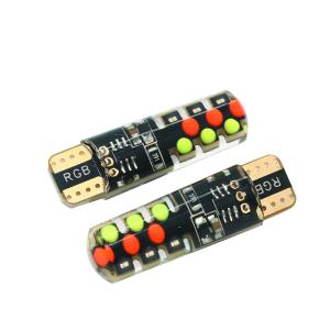 Brightness New type car Interior led light bulb T10 5050 6SMD RGB color With RGB