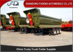 Steel Frame Tri Axle Dump Trailer / 25 Cubic Semi Trailer End Dump Truck