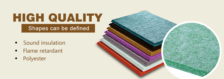 Colorful High Quality Polyester Fiber Wall Acoustic Sound Proofing Wall Panels