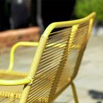 Villa AJUNION 4 Seater Metal Garden Furniture Balcony Patio Set Bistro Set Steel