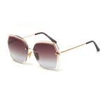 UV400 Gradient Lens Sunglasses Hollow Metal Frame Polarized