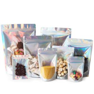 China Aluminum Foil Back Zip Lock Stand Up Pouch 20*30cm Plastic Zipper Bags Packaging factory