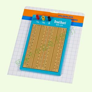 China Blue Plate Brown Solderless Circuit Board With Blue / Red Lines 1680 Points factory