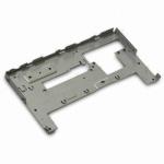 Electronics Sheet metal stamping parts , made of Electro-galvanized steel , T=1