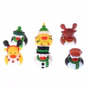 China Floating Christmas Miniature Rubber Ducks Ornament Eco - Friendly PVC Toy factory
