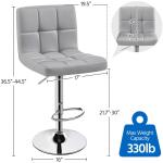Commercial Furniture Modern Bar Stools with Adjustable Height and Swivel