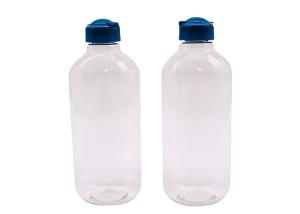 China Flat Shape 400ml Plastic PET Packaging Bottle With Flip Top Cap factory