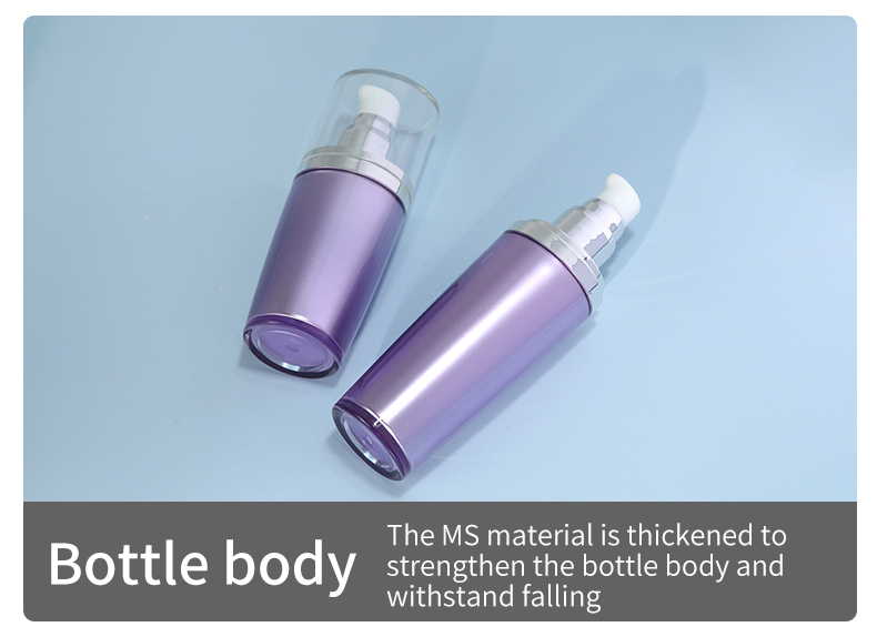 30ml 60ml 100ml Purple Empty Skincare Bottles Luxury Lotion Pump Bottle With Acrylic Base Material