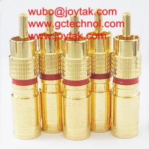 China RCA Coaxial Connector Compression Type all gold plated for RG6 Coaxial Cable home theaters gold RCA connector factory