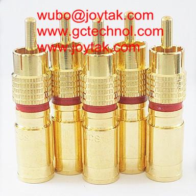 RCA Coaxial Connector Compression Type all gold plated for RG6 Coaxial Cable