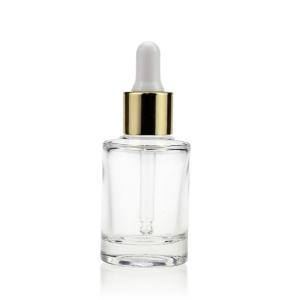 Luxury Cosmetic Packaging Empty Clear Glass Dropper Bottle With Pipette 30ml Oil Dropper Bottle F124