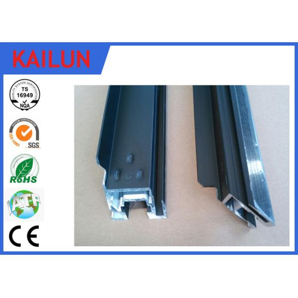 Black Anodized Alum ZEP Solar Panel Frame Material with Four Corner Key Block