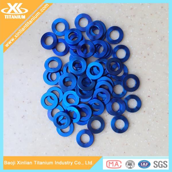 China Blue Anodized Gr5 Titanium Plain Washer From China Factory factory