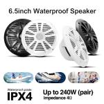 6.5inch Boat 2 Way Marine Speaker IPX4 Waterproof Loudspeaker For Speedboats And
