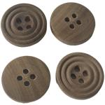 Eco Friendly Real Wooden Natural Material Buttons 30L Use On Luxury Sewing Coat