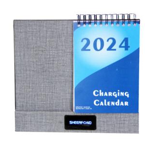 China 2024 Custom 365 Day Calendar Multifunctional Wireless Charging Desk factory