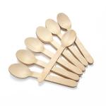 160mm Small Round Biodegradable Wooden Spoons Environmental Protection