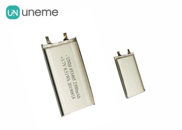 3.7V 2300mah Lithium Polymer Battery Pack 853465 with IEC62133 for Medical