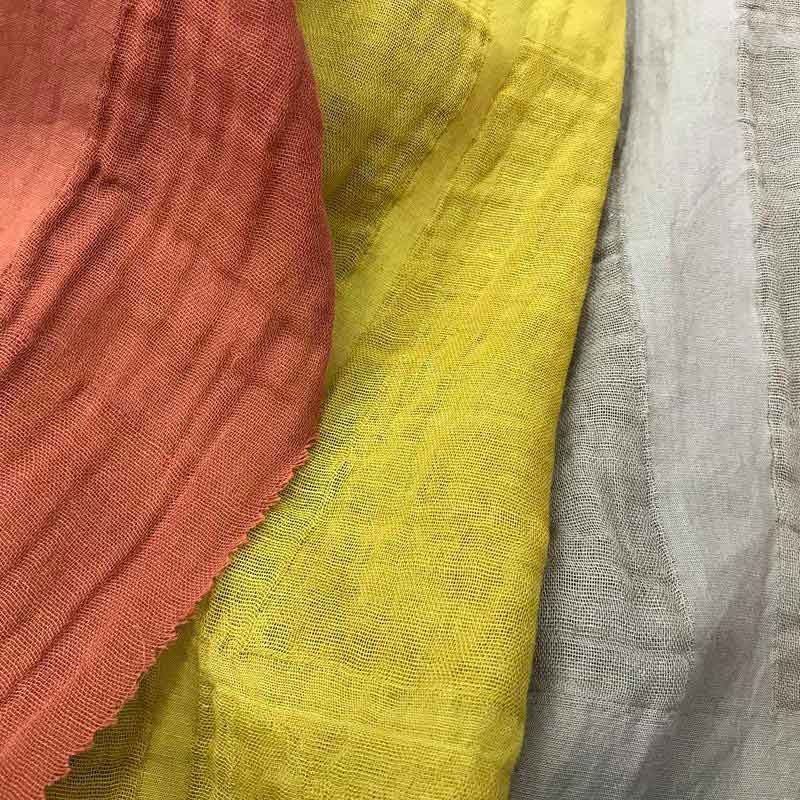 Breathable Washed Muslin Double Gauze 100% Cotton Fabric Fine finish