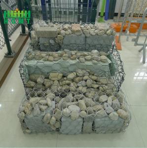 China Iron Heat Treated Galvanized Gabion Box / Hexagonal Gabion Wire Mesh factory