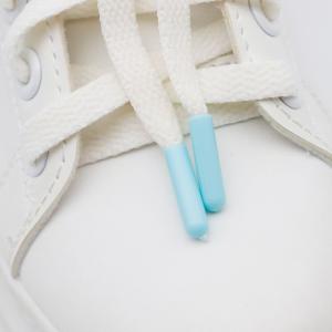 China Colorful Plastic Toe Shoelace Toe Seal Baotou Printed Flat Cotton Shoelaces Plain Polyester 6mm 8mm Laces Width factory