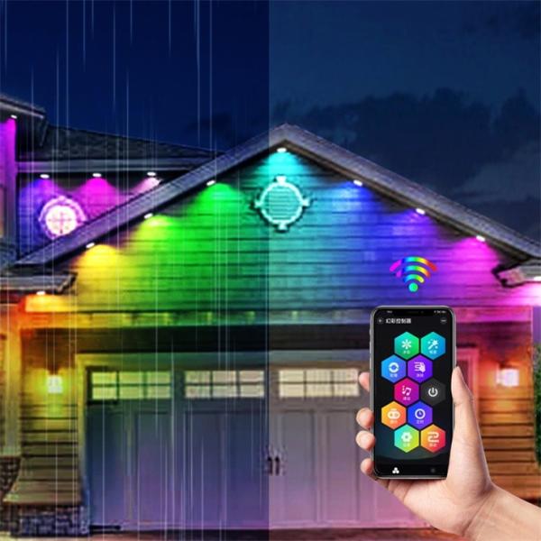 IP67 Waterproof DC12v 25MM 1.5 W RGB Outdoor Eave Light Magic Lighting Point