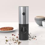 Stainless Steel Electric Pepper Grinder Adjustable Coarseness 4AAA Batteries
