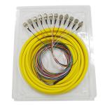 12F FC / UPC Breakout Fiber Optic Pigtail Splicing SM G657A1 Distribution Cable